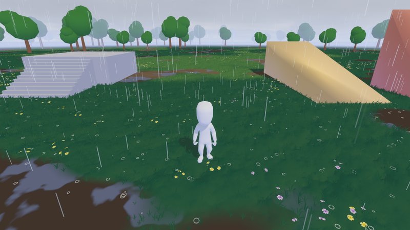 Lluvia sobre la pradera